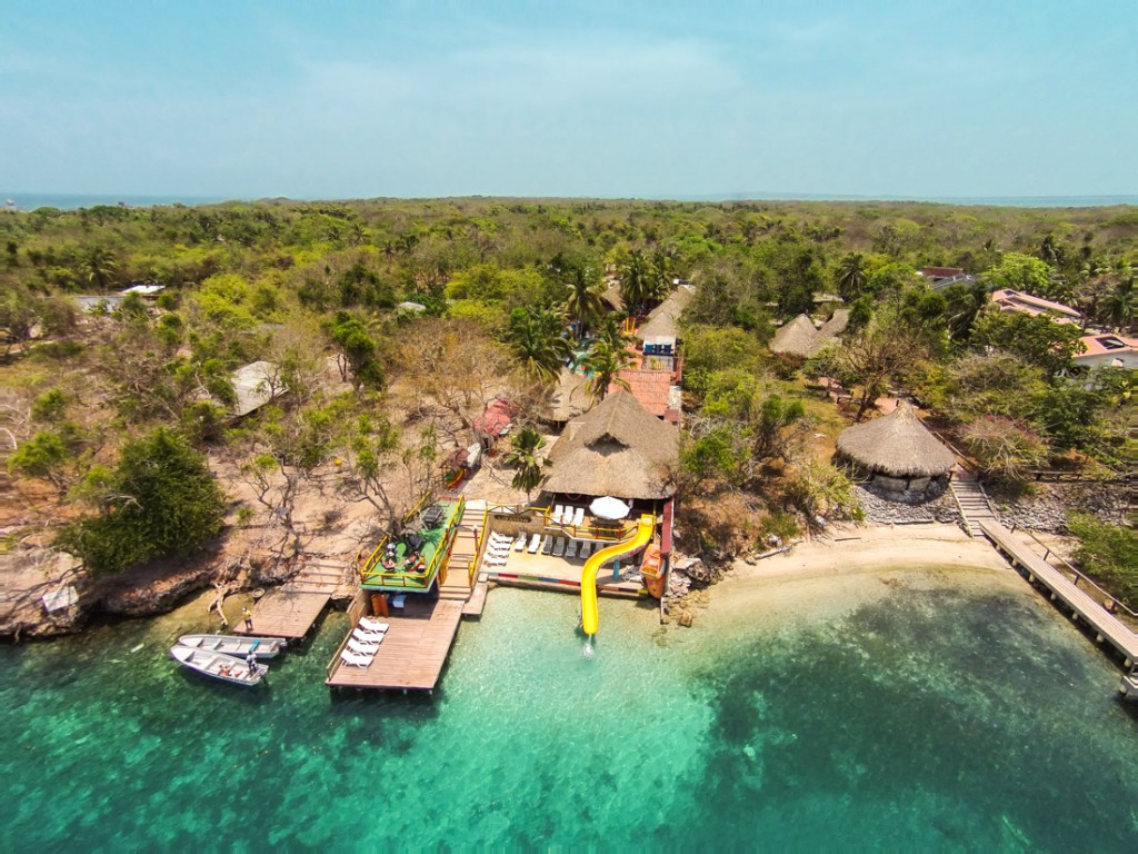 Vista aérea — Isla Lizamar (Islas del Rosario, Colombia)